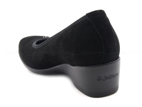 Melluso scarpe comode con zeppa donna nero